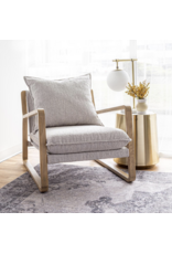 Finn Sling Chair, Brown Frame in Taupe Boucle