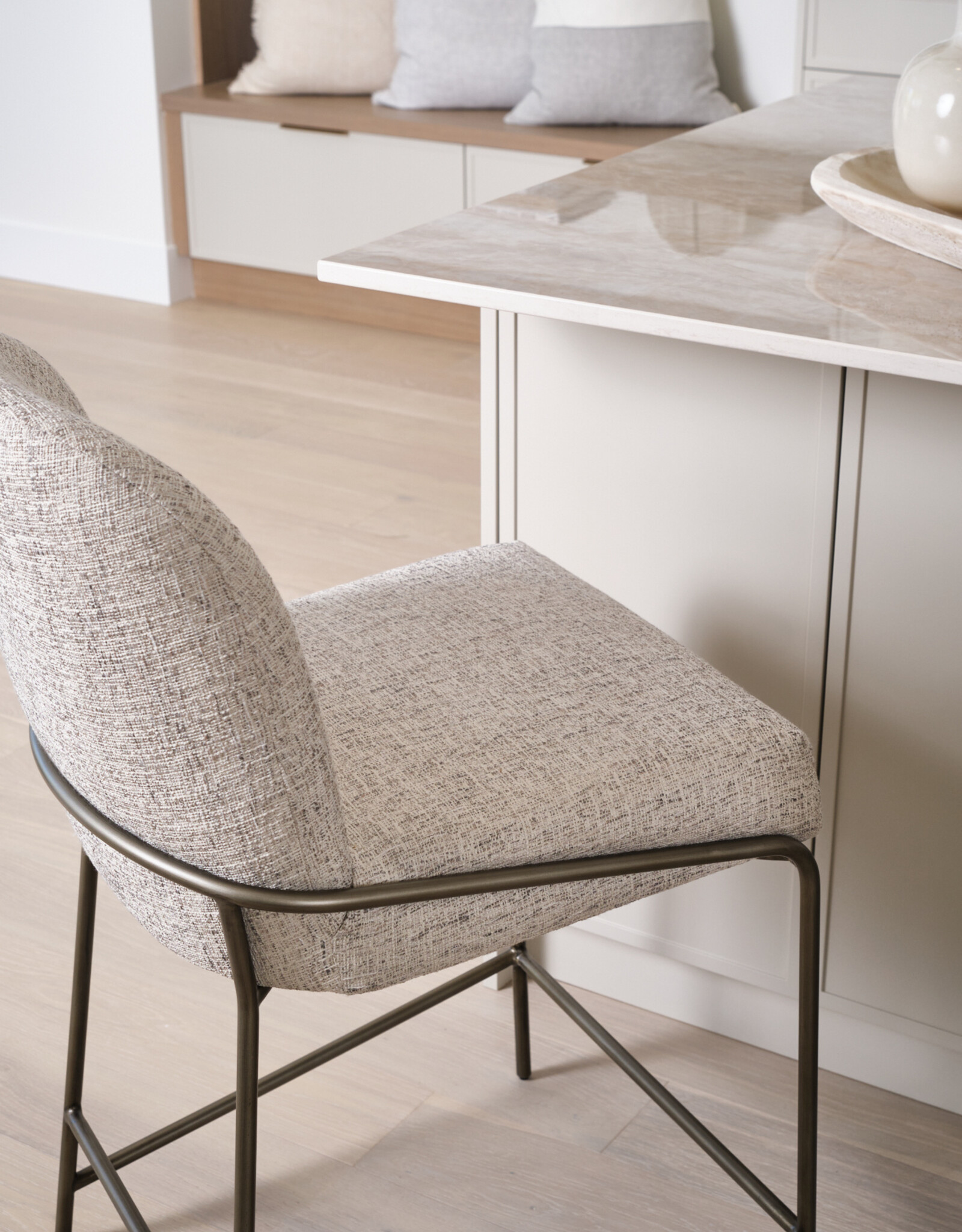 Astrud Bar Stool -Lyon Pewter