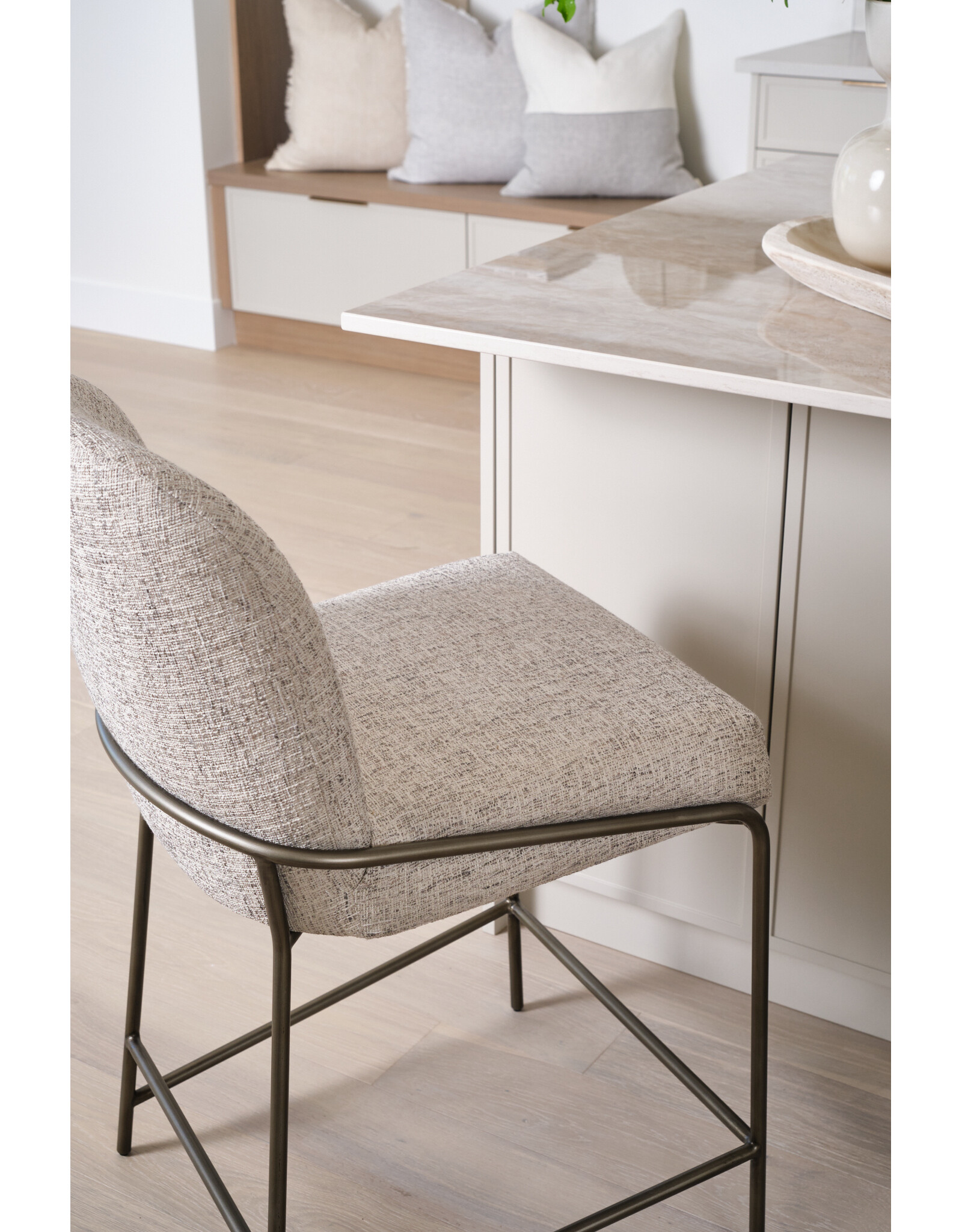 Astrud Bar Stool -Lyon Pewter