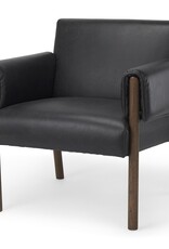 Ashton Black Faux Leather Accent Chair