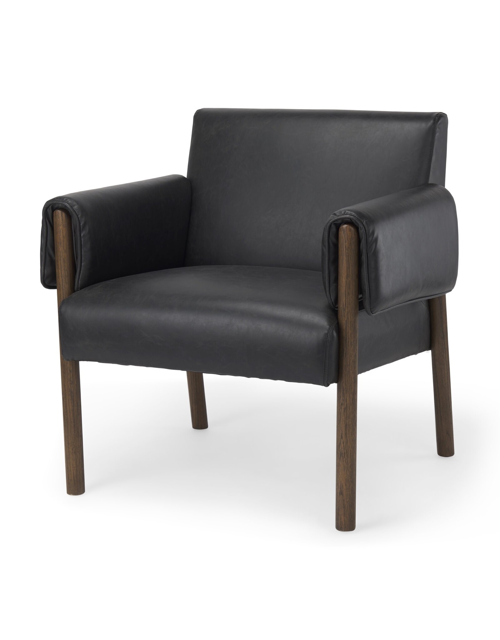 Ashton Black Faux Leather Accent Chair