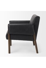 Ashton Black Faux Leather Accent Chair