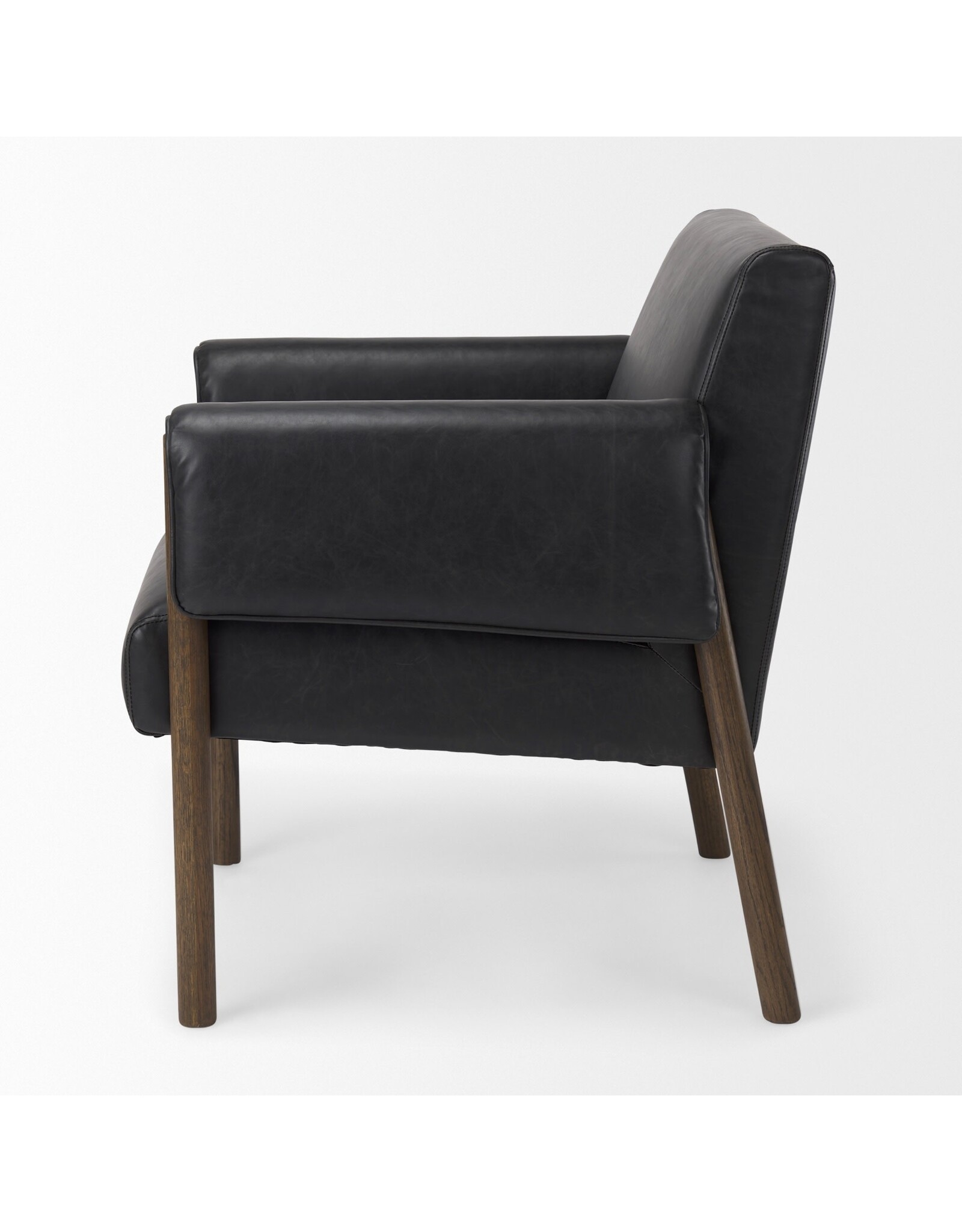 Ashton Black Faux Leather Accent Chair