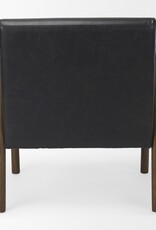 Ashton Black Faux Leather Accent Chair