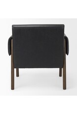 Ashton Black Faux Leather Accent Chair
