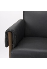 Ashton Black Faux Leather Accent Chair