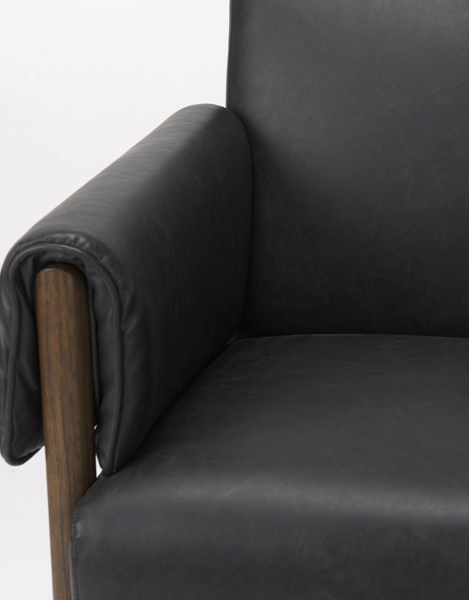 Ashton Black Faux Leather Accent Chair