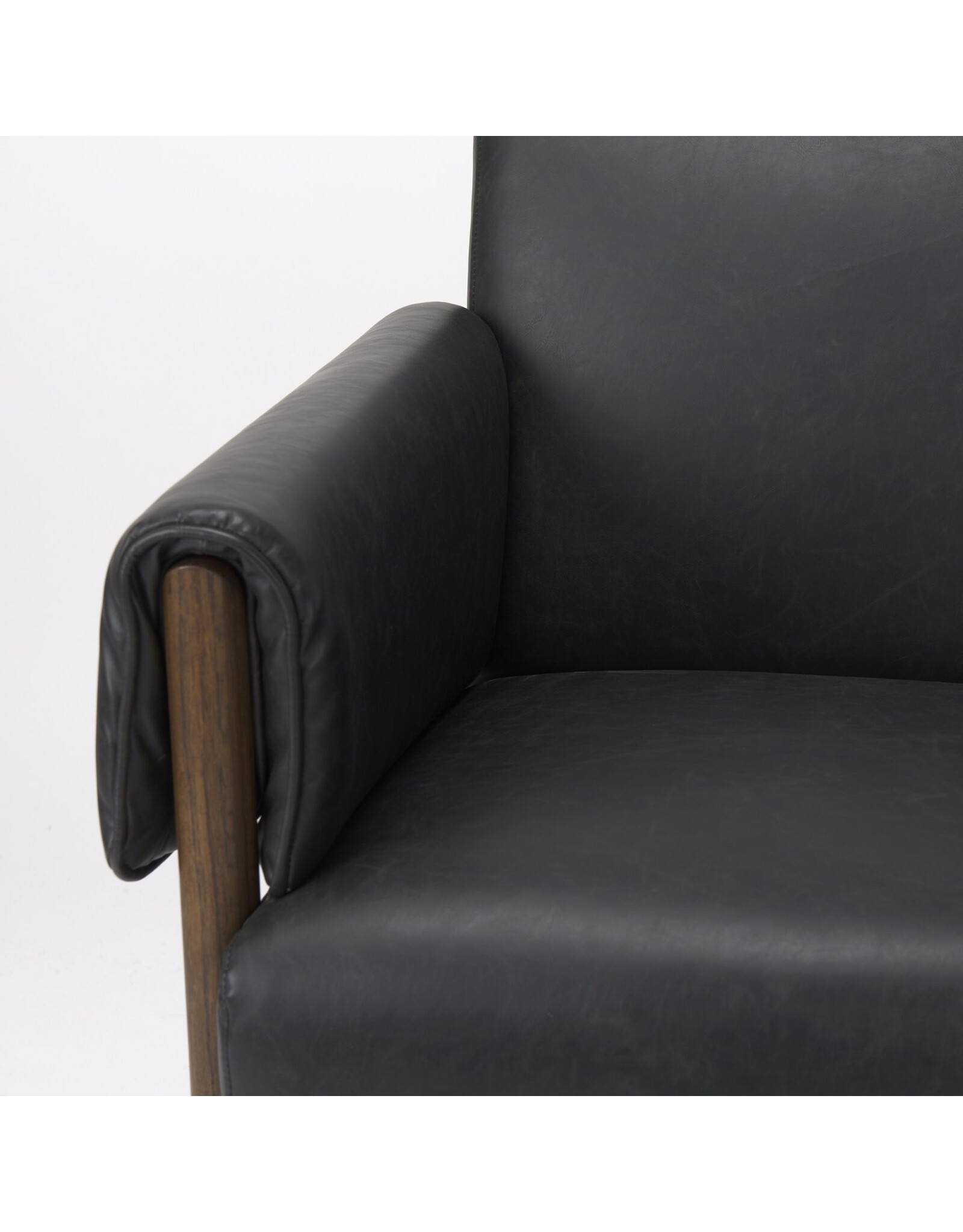 Ashton Black Faux Leather Accent Chair