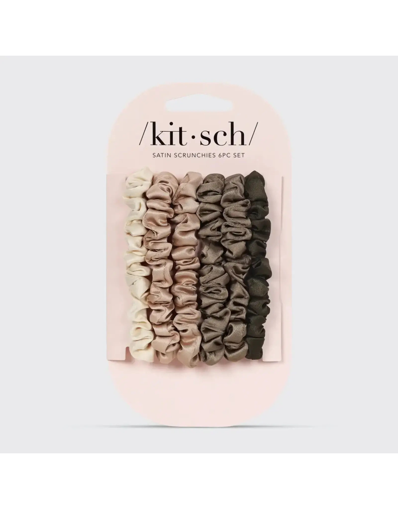 Ultra Petite Satin Scrunchies 6pc - Eucalyptus