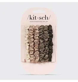 Ultra Petite Satin Scrunchies 6pc - Eucalyptus