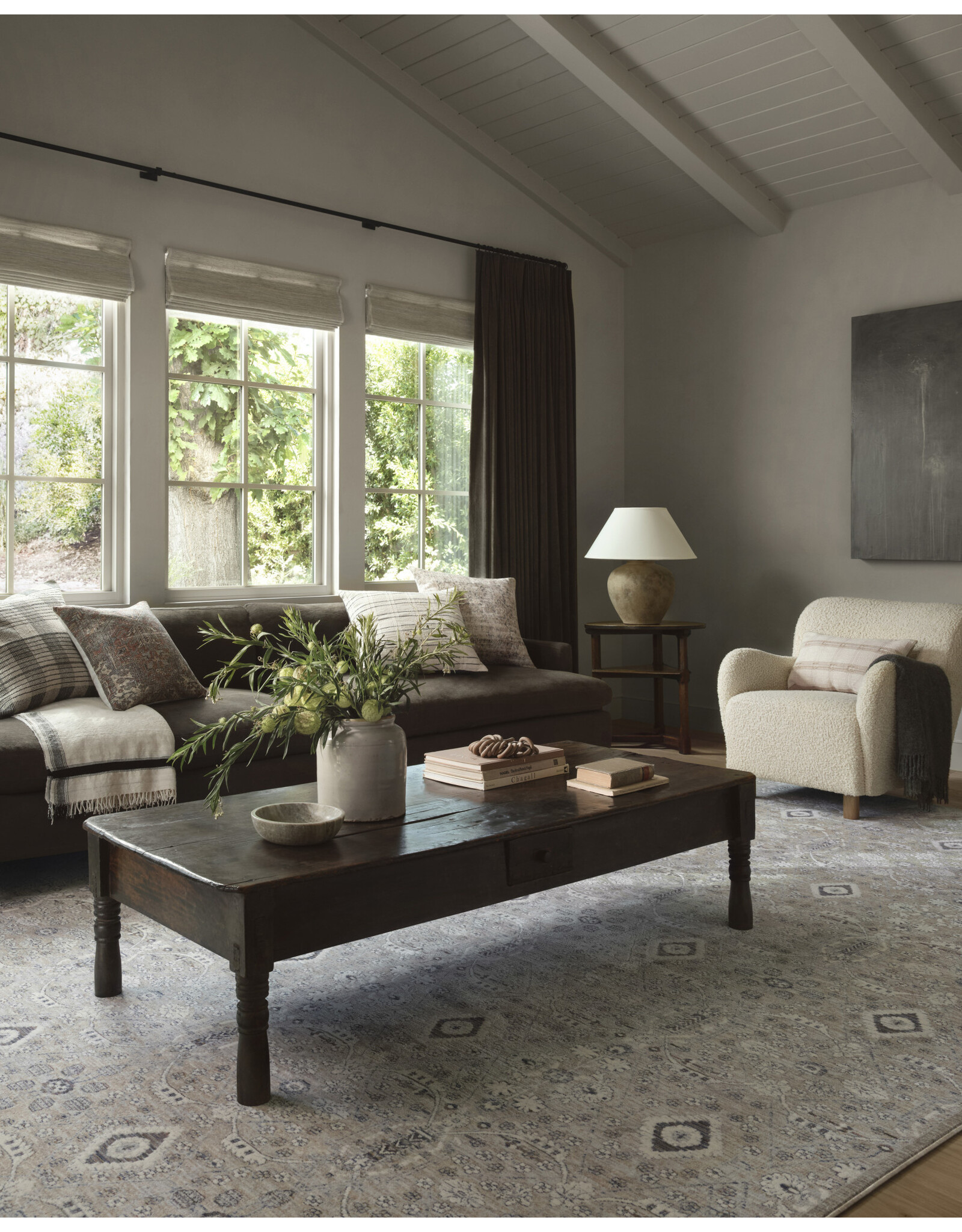 Amber Lewis x Loloi Zuma Rug ZUM-07 Silver/Sky