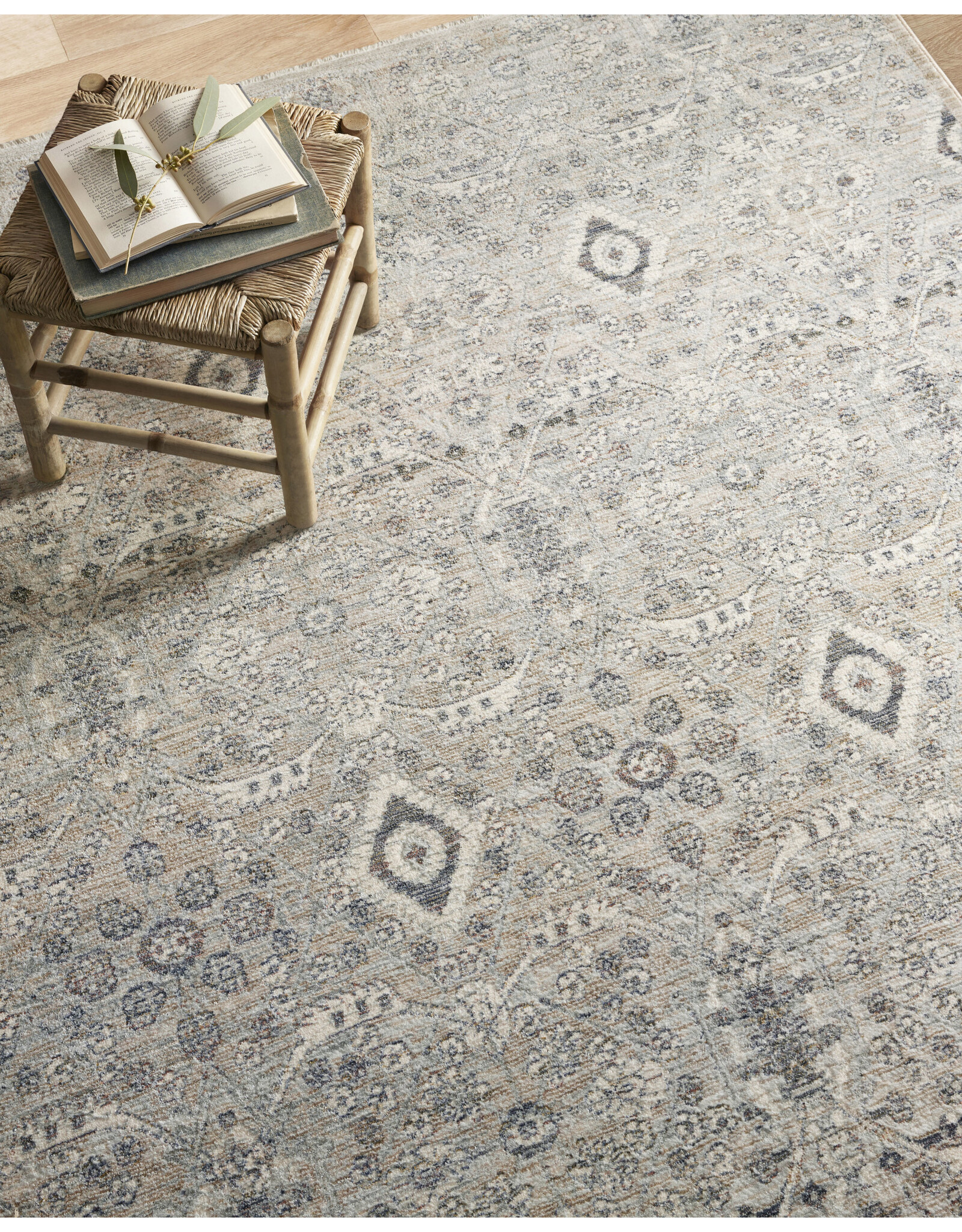 Amber Lewis x Loloi Zuma Rug ZUM-07 Silver/Sky