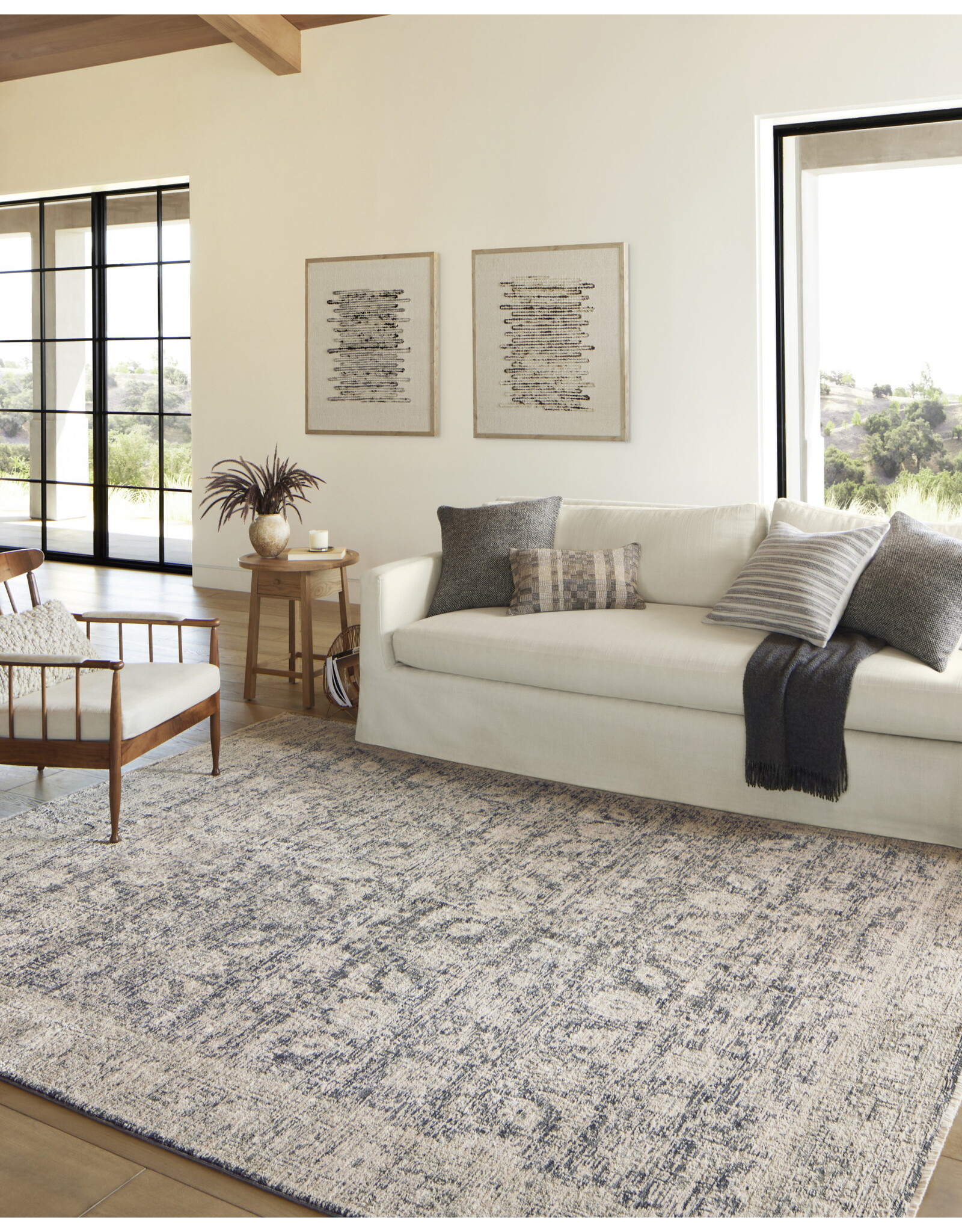 Amber Lewis × Loloi - Alie Rug ALE-05 Charcoal/Beige