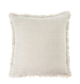 Frayed Edge Pillow, Oatmeal 20 x 20