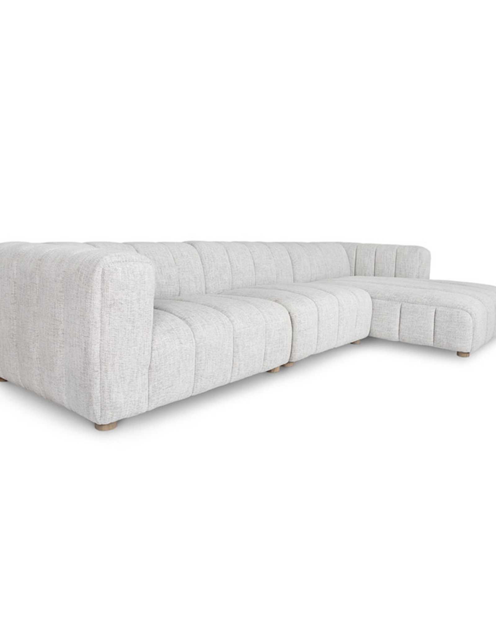 Envy 3 pc Sectional - LAF Chaise in Coconut