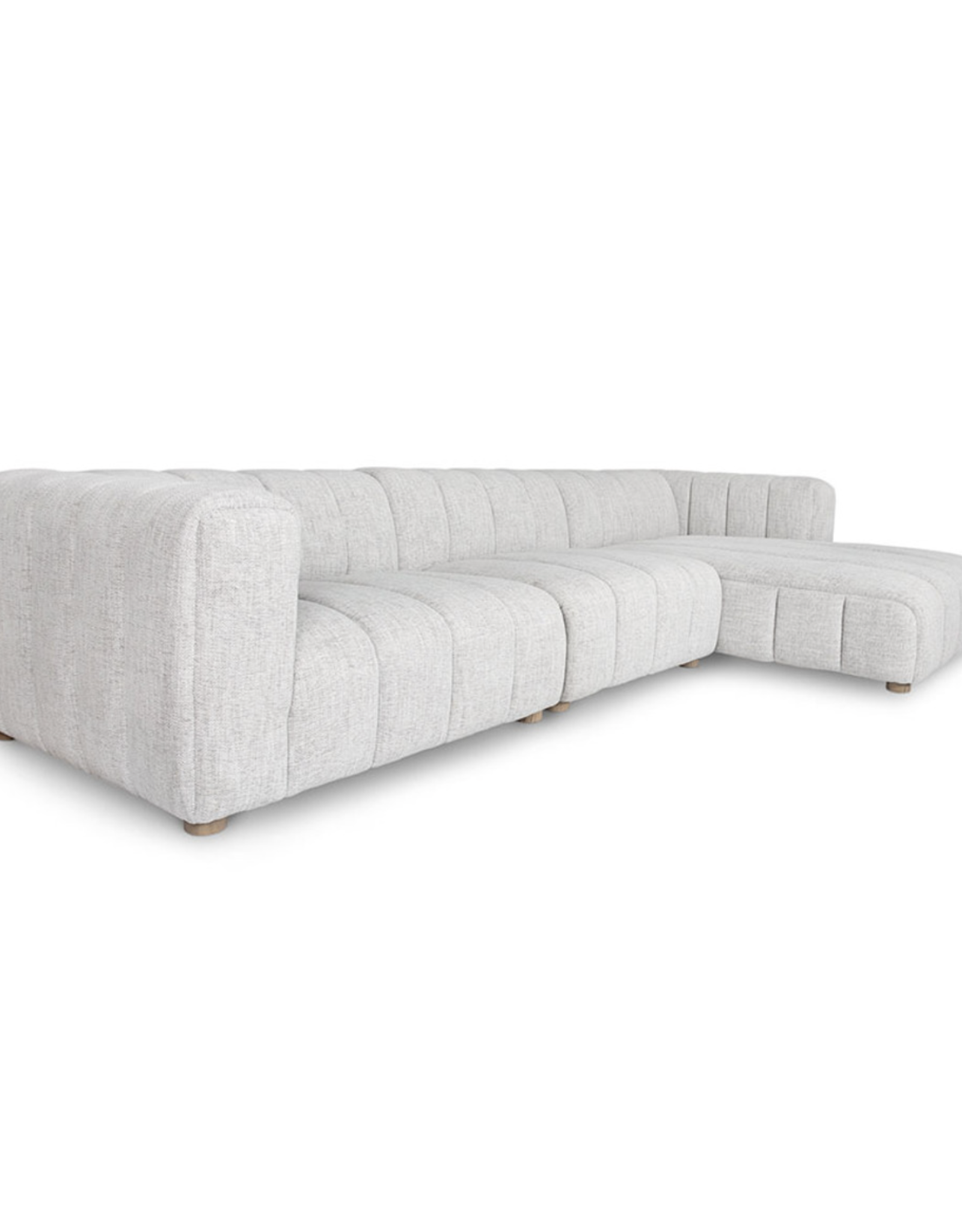 Envy 3 pc Sectional - RAF Chaise in Coconut