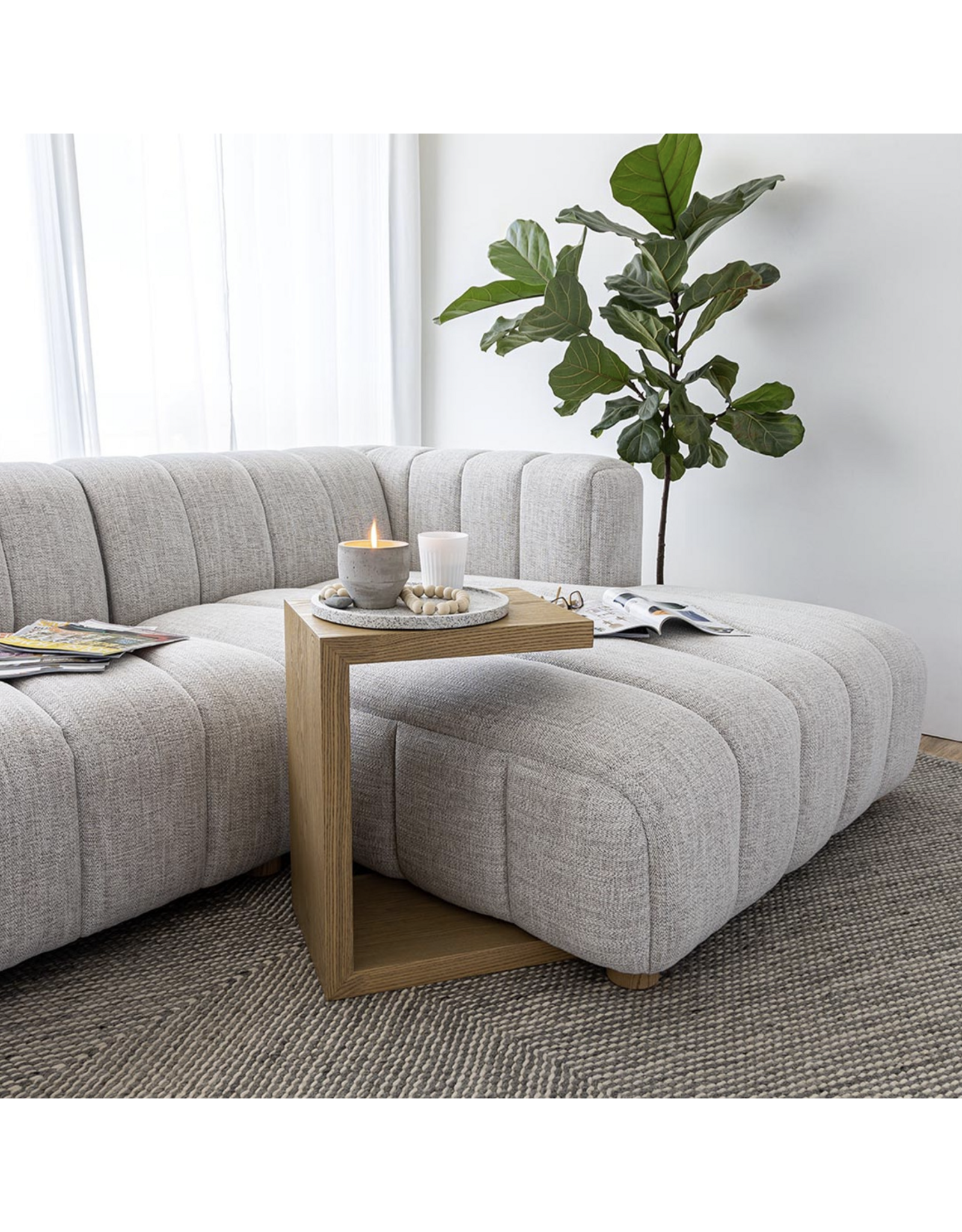Envy 3 pc Sectional - LAF Chaise in Coconut