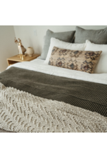 Lina Linen Pillow, Grey 24x24