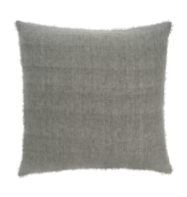 Lina Linen Pillow, Grey 24x24