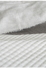 Lina Linen Duvet Set, Grey Stripe