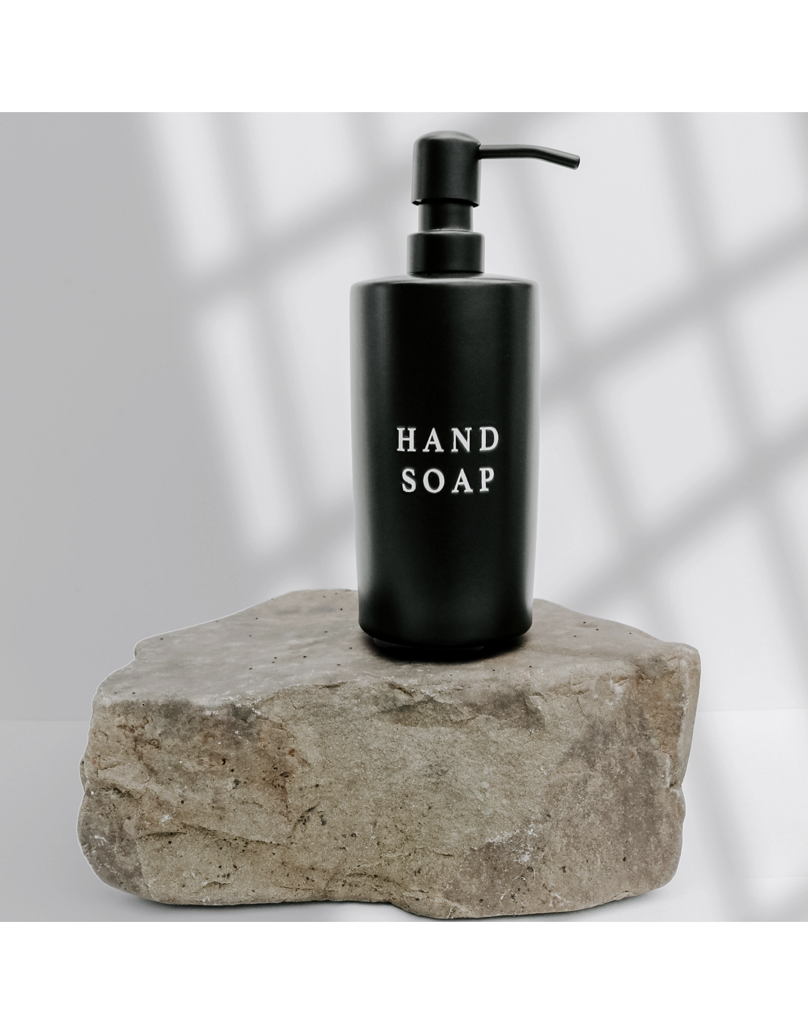 Black Stoneware Hand Soap Dispenser