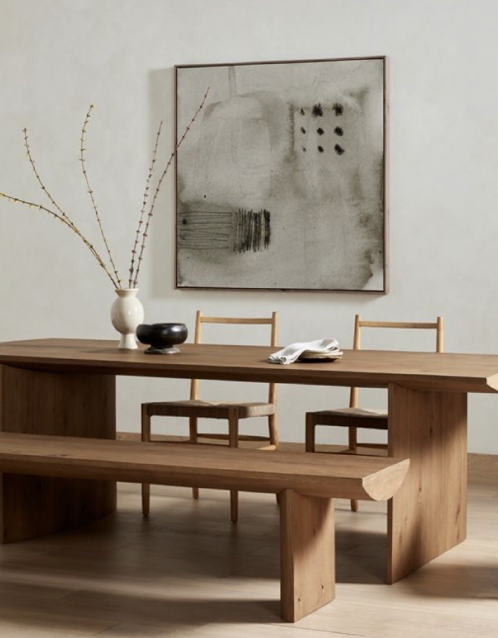 Pickford Dining Table in Dusted Oak Veneer - 84"