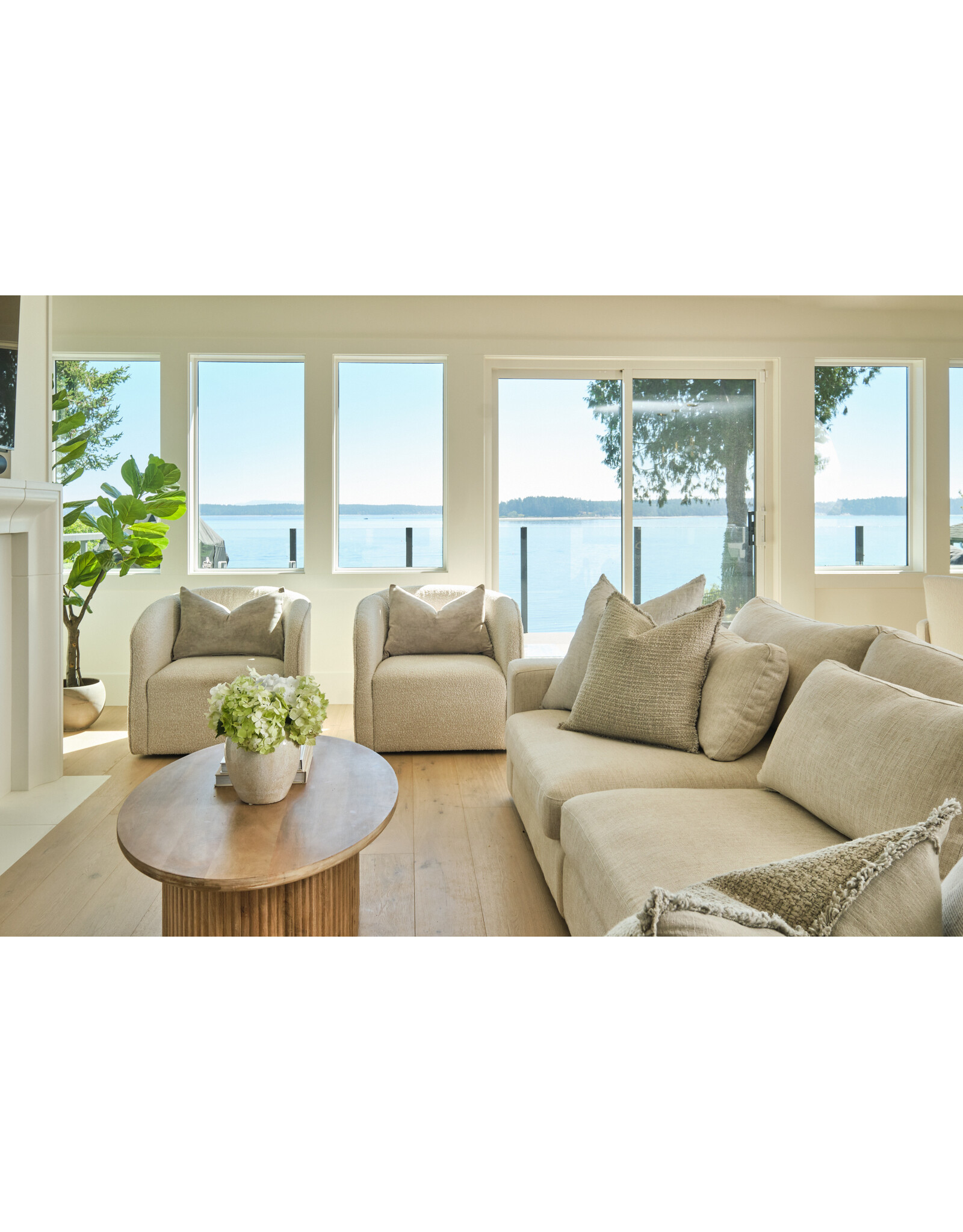 Evita Swivel Chair in  Off White