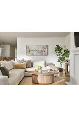 Bloor 3 pc Sectional Sofa w/Ottoman in Essence Natural