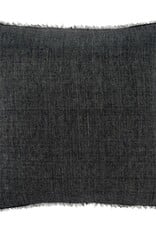 Lina Linen Pillow, Charcoal 24x24