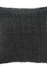 Lina Linen Pillow, Charcoal