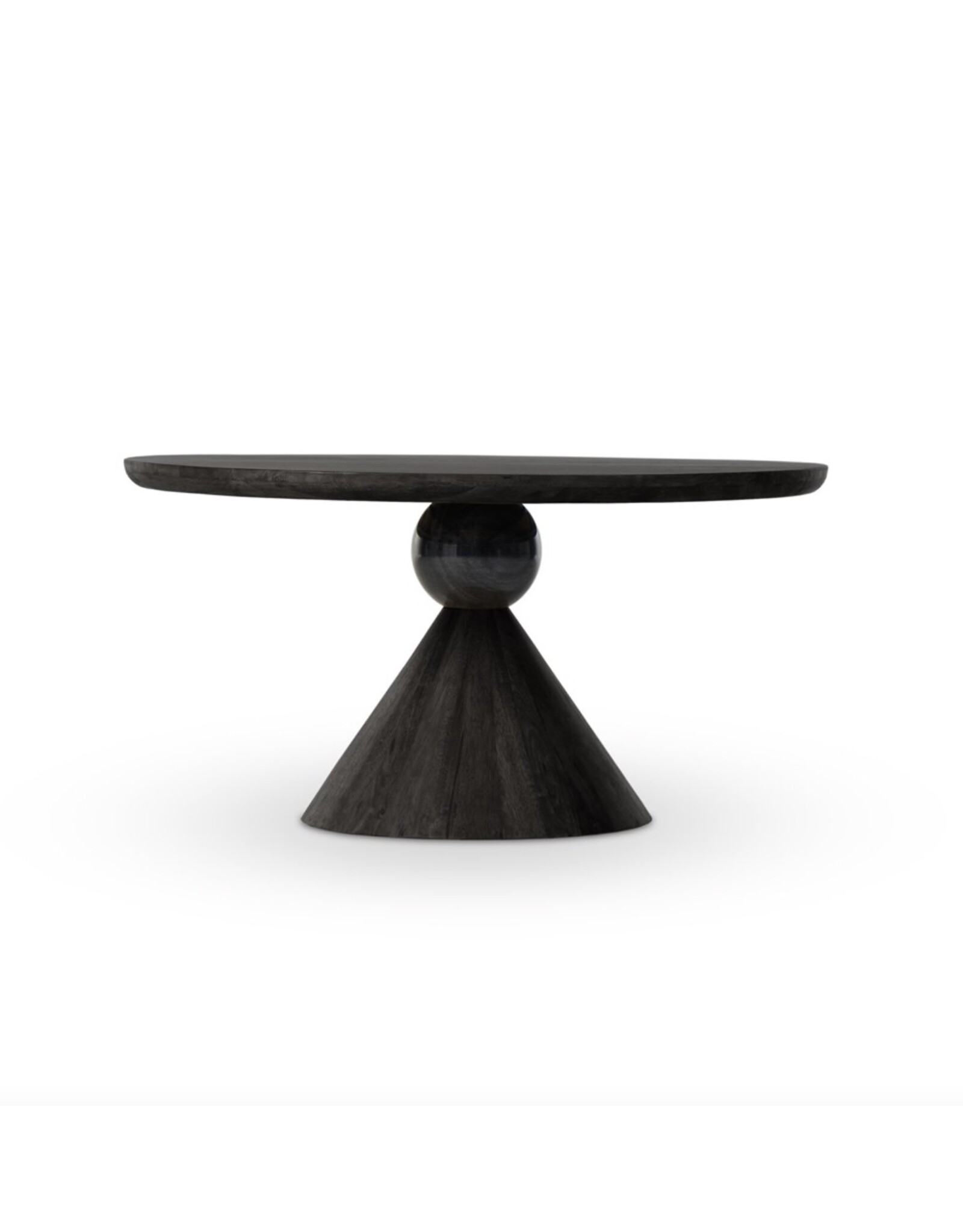 Bibianna Dining Table in Worn Black Marble