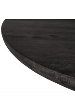 Bibianna Dining Table in Worn Black Marble