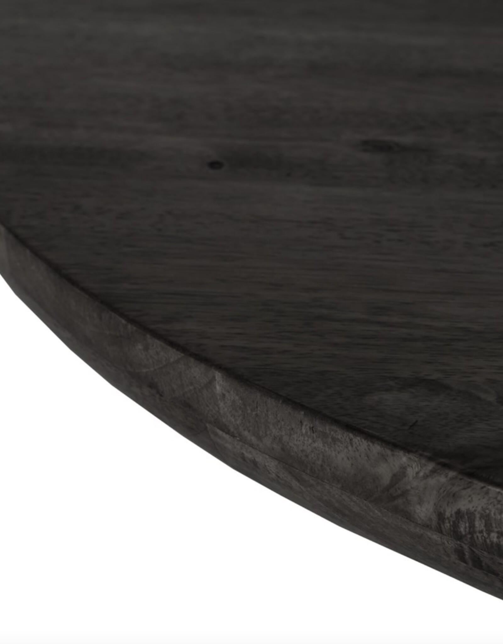 Bibianna Dining Table in Worn Black Marble