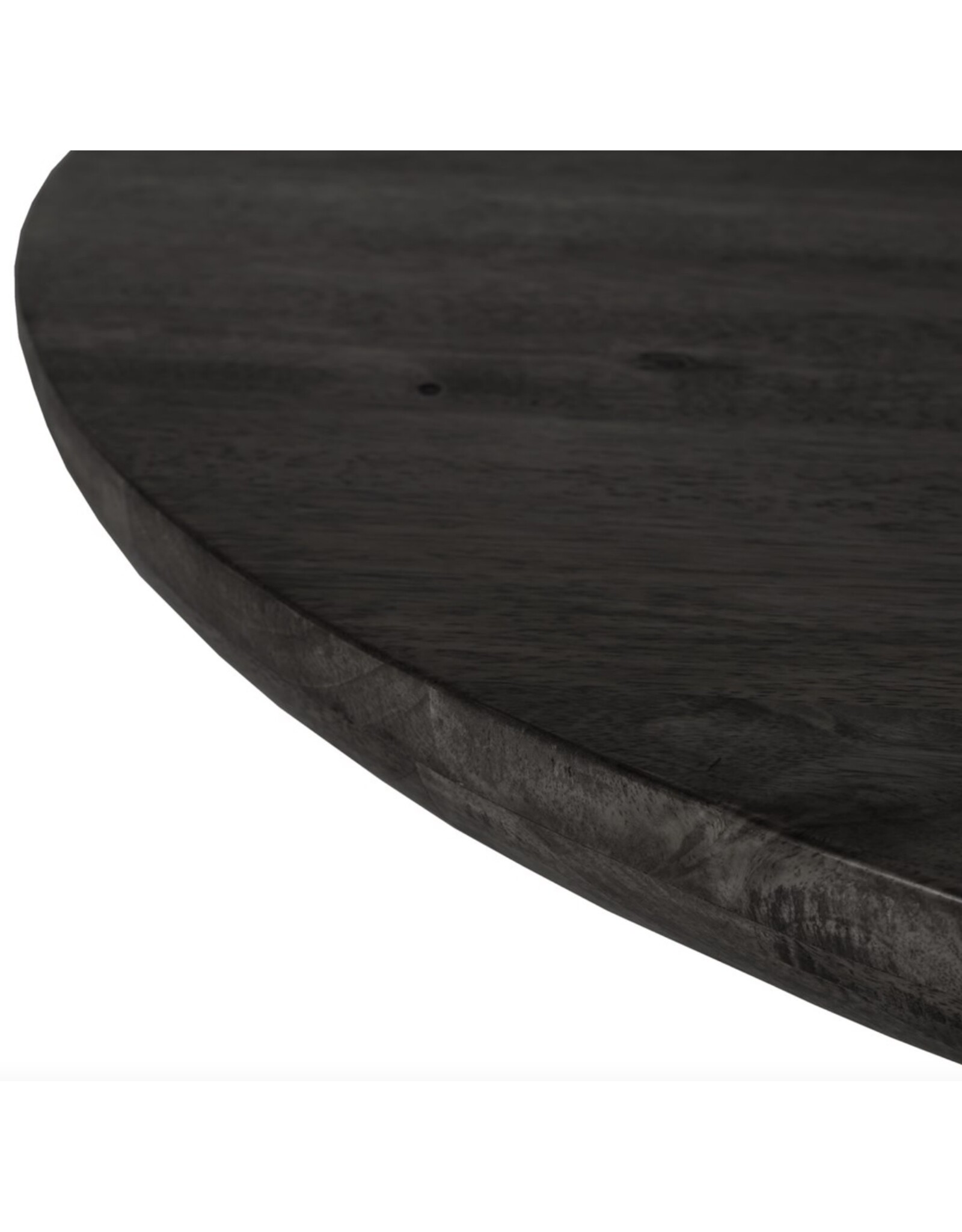 Bibianna Dining Table in Worn Black Marble