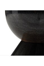 Bibianna Dining Table in Worn Black Marble
