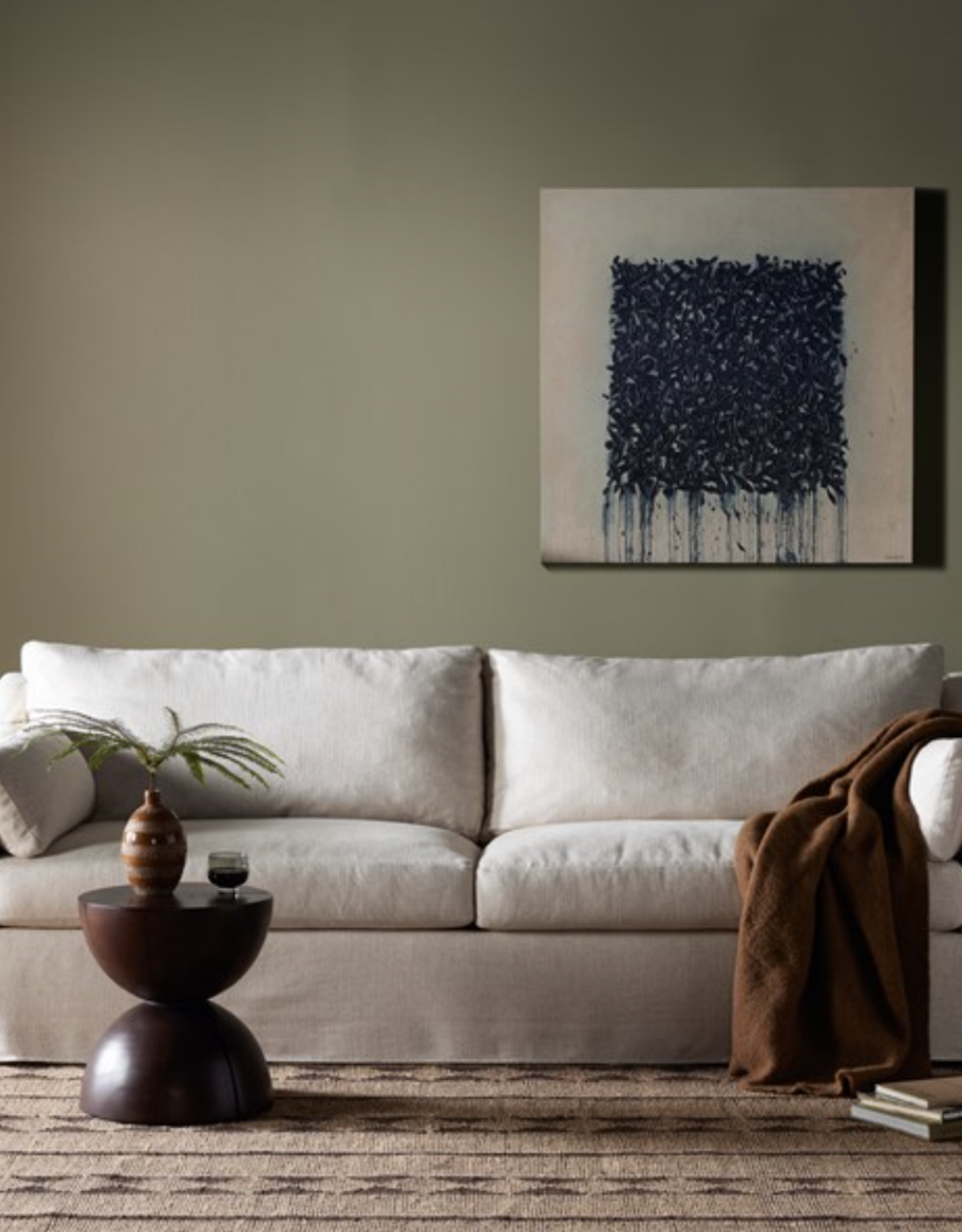 Delray Slipcover Sofa in Evere Creme-97"