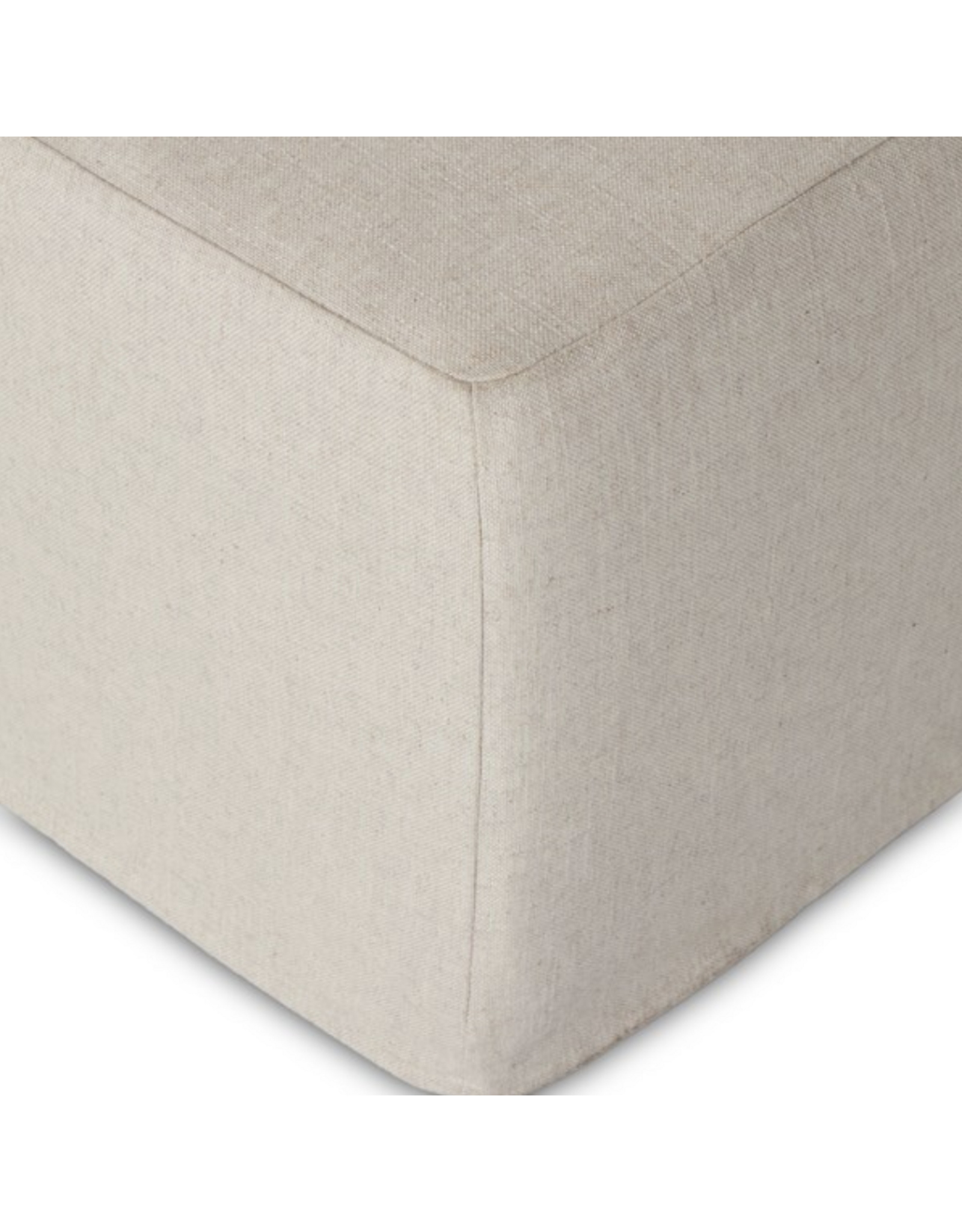Delray Slipcover Ottoman-Evere Creme