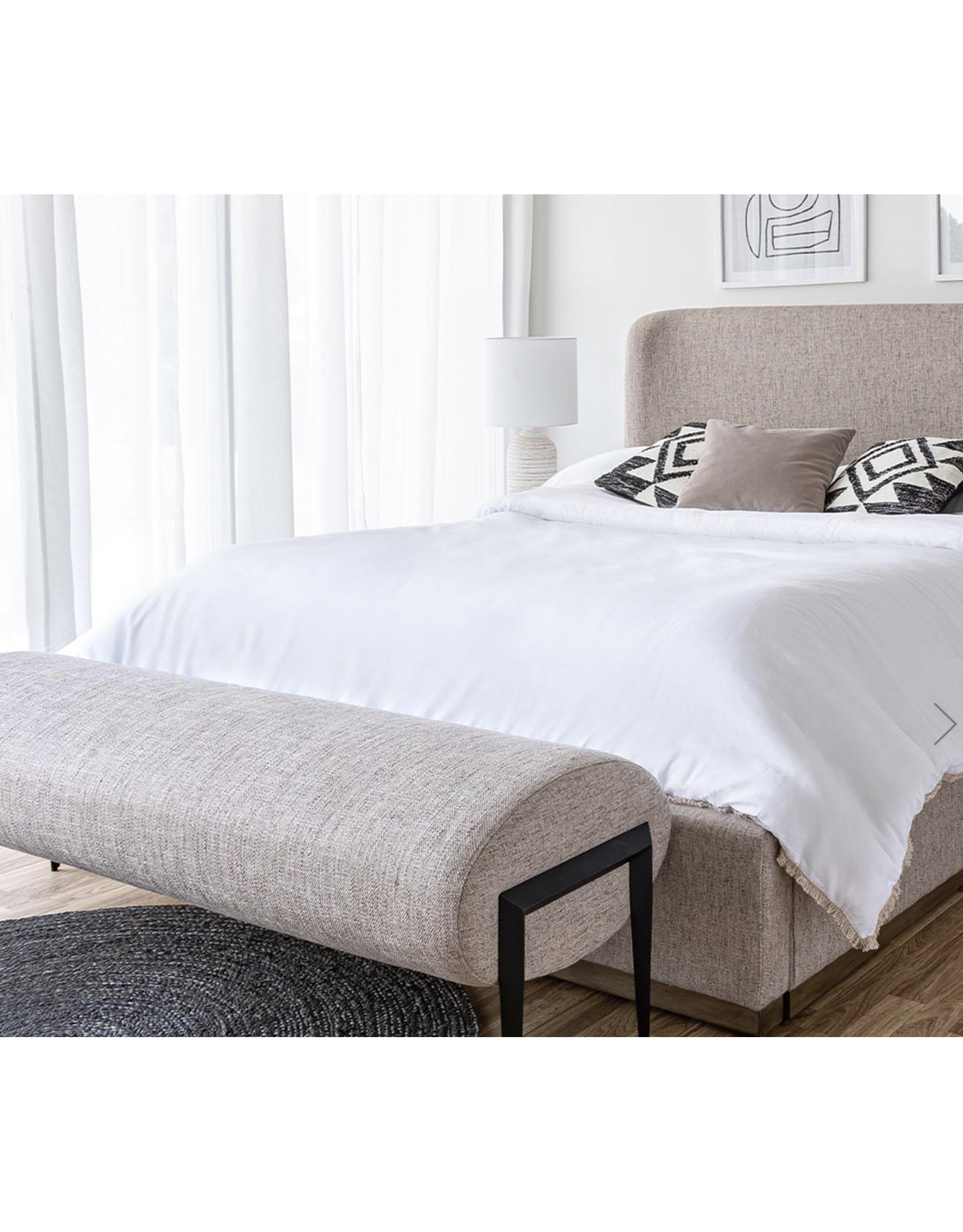 Faye King Bed Short - Perfect Taupe