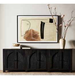 Tilda 6 Door Sideboard - Black Wash Mango