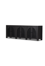 Tilda 6 Door Sideboard - Black Wash Mango