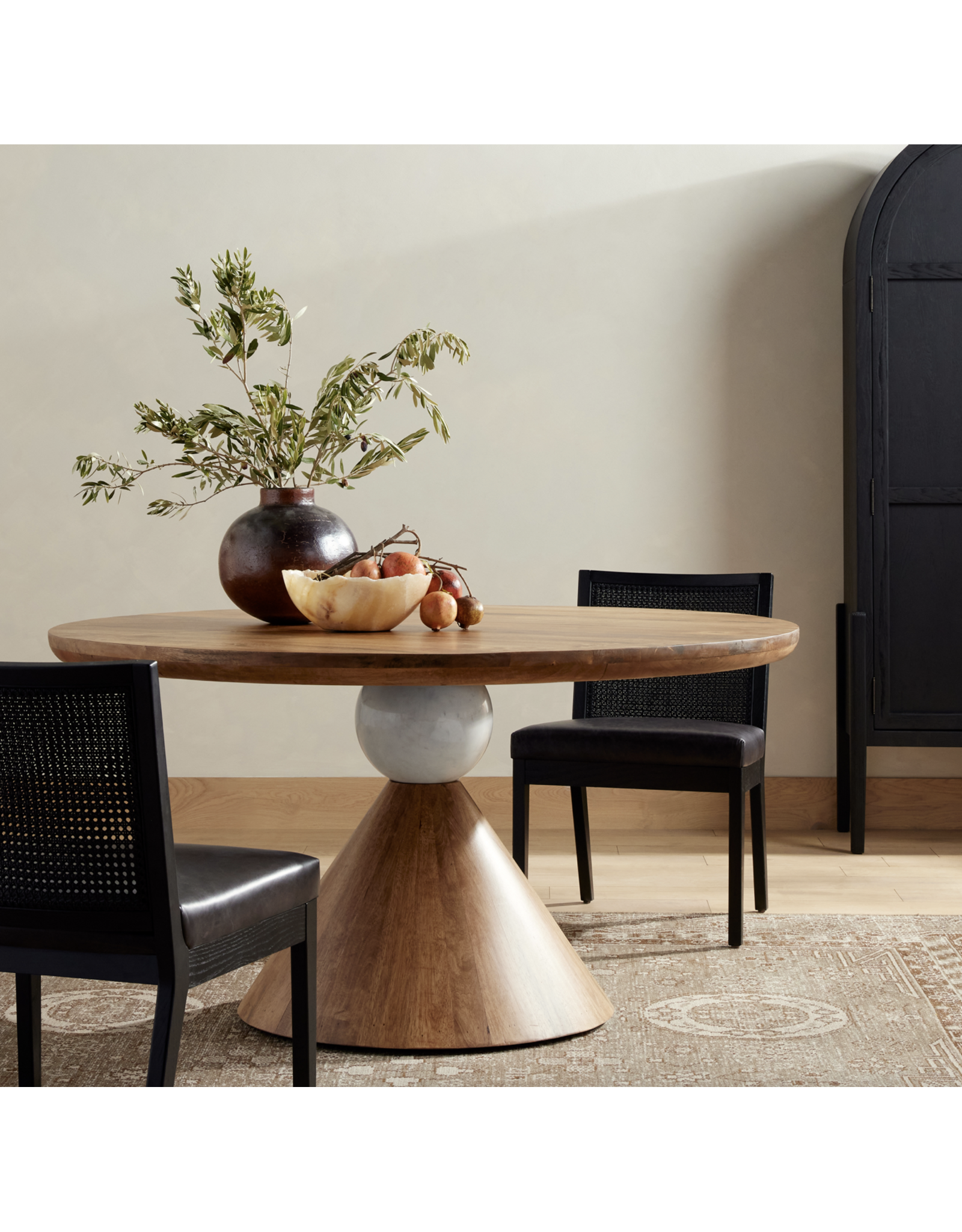 Bibianna Dining Table - White Marble