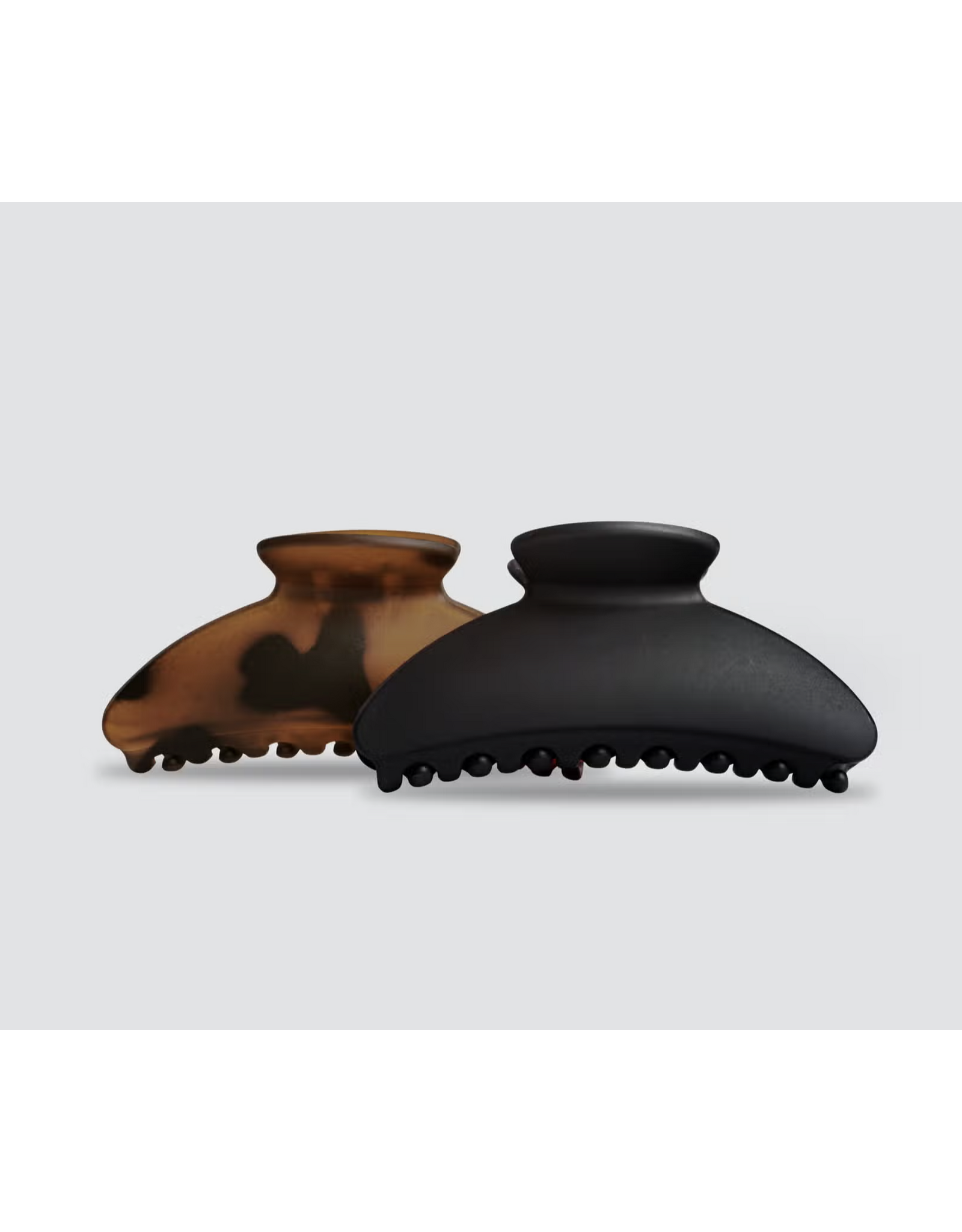Recycled Plastic Medium Claw Clips 2pc - Black & Tort