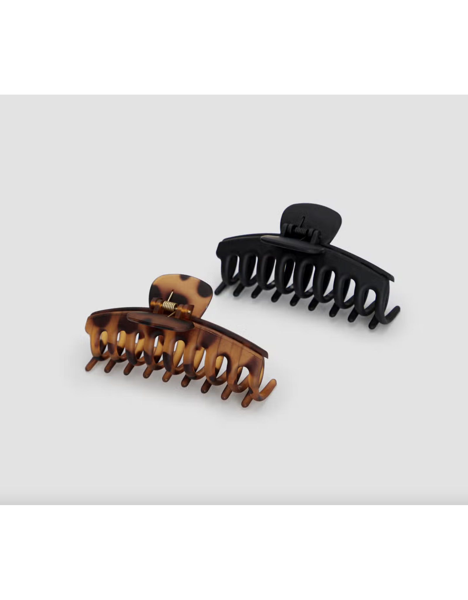 Recycled Plastic Oversized Matte Claw Clips 2pc Set