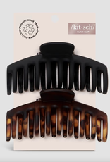 Recycled Plastic Oversized Matte Claw Clips 2pc Set