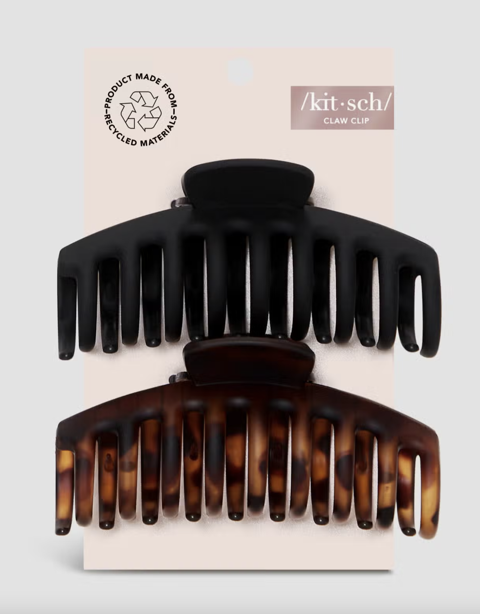 Recycled Plastic Oversized Matte Claw Clips 2pc Set