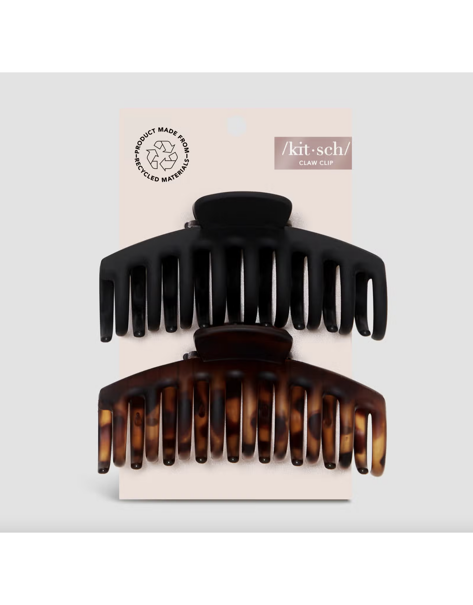 Recycled Plastic Oversized Matte Claw Clips 2pc Set