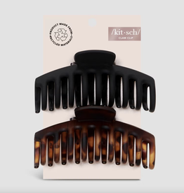 Recycled Plastic Oversized Matte Claw Clips 2pc Set