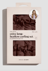 Xl Satin Heatless Curling Set - Chocolate