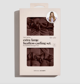 Xl Satin Heatless Curling Set - Chocolate