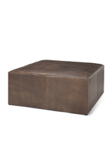 Minara 36" Brown Leather Ottoman